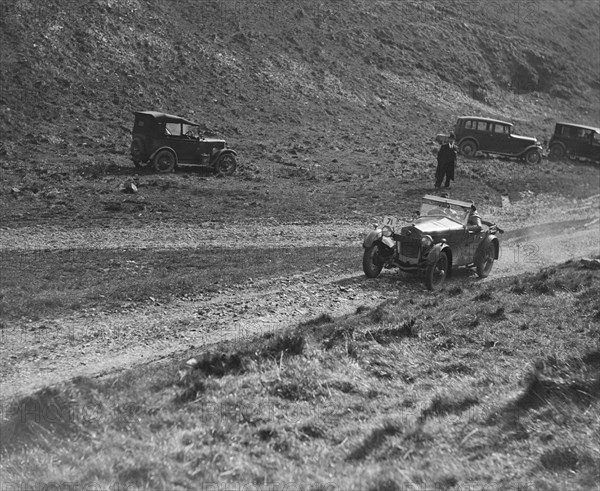 Frazer-Nash of Aldy Aldington competing in the MCC Sporting Trial, Litton Slack, Derbyshire, 1930. Artist: Bill Brunell.