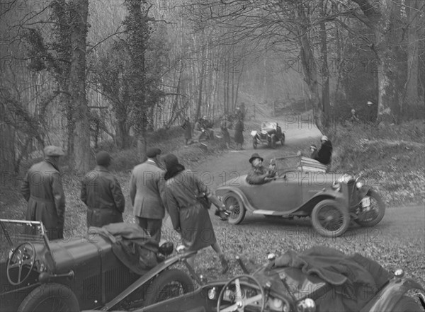 Salmson 2-seater sports competing in the Sunbeam Motor Car Club Bognor Trial, 1929. Artist: Bill Brunell.