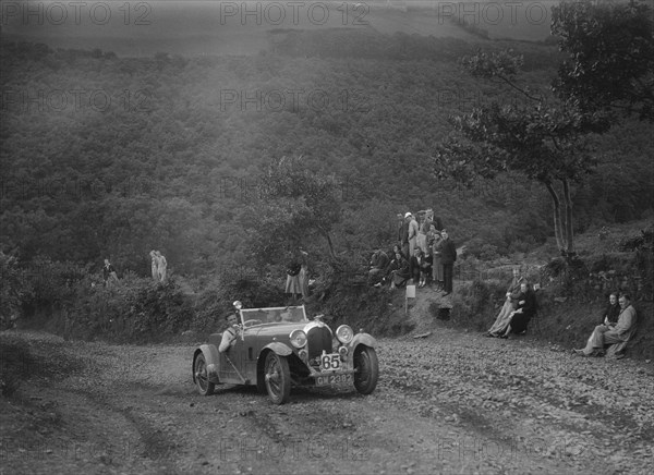 Marendaz special open 2-seater at the Mid Surrey AC Barnstaple Trial, Beggars Roost, Devon, 1934. Artist: Bill Brunell.