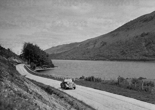 Rover competing in the RSAC Scottish Rally, 1936. Artist: Bill Brunell.