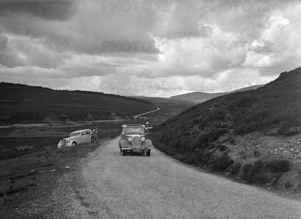 Vauxhall of Dr AT Halton competing in the RSAC Scottish Rally, 1936. Artist: Bill Brunell.