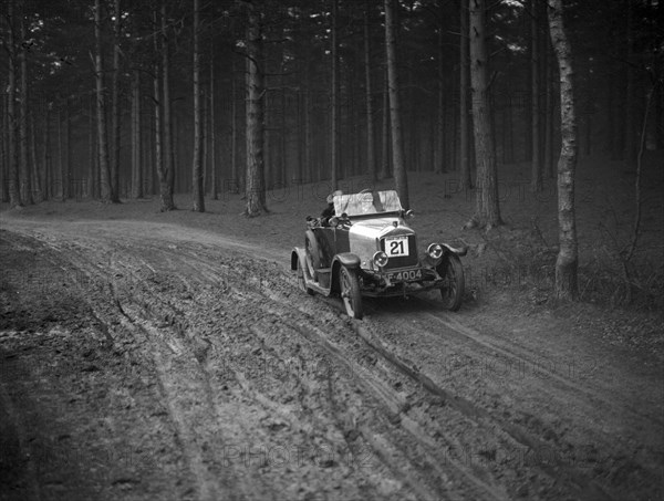 Mercury taking part in a JCC motoring trial, Surrey, 1920. Artist: Bill Brunell.