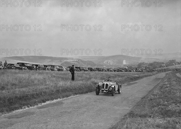 Frazer-Nash BMW 319/55 of CG Fitt at the Bugatti Owners Club Lewes Speed Trials, Sussex, 1937. Artist: Bill Brunell.