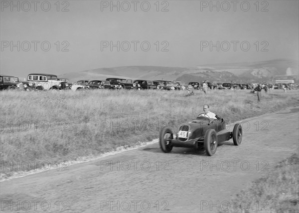 Alta single-seater with racing body at the Bugatti Owners Club Lewes Speed Trials, Sussex, 1937. Artist: Bill Brunell.