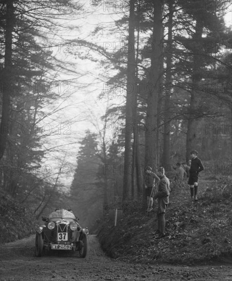 Salmson Sports 2-seater competing in the JCC Half-Day Trial, 1930. Artist: Bill Brunell.