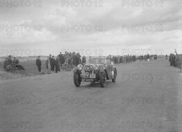 Singer Le Mans of Alf Langley competing in the RSAC Scottish Rally, 1934. Artist: Bill Brunell.