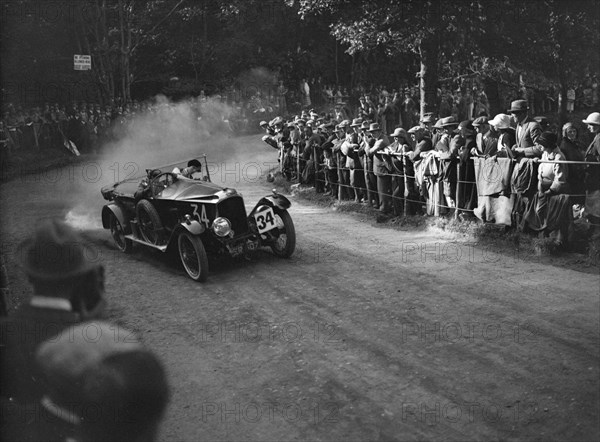 Vauxhall 30/98 open tourer competing in the MAC Shelsley Walsh Hillclimb, Worcestershire, 1923. Artist: Bill Brunell.