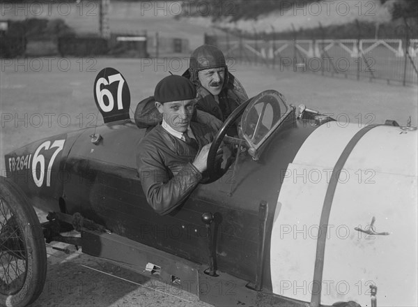 Horstman of Douglas Hawkes, JCC 200 Mile Race, Brooklands, 1921. Artist: Bill Brunell.