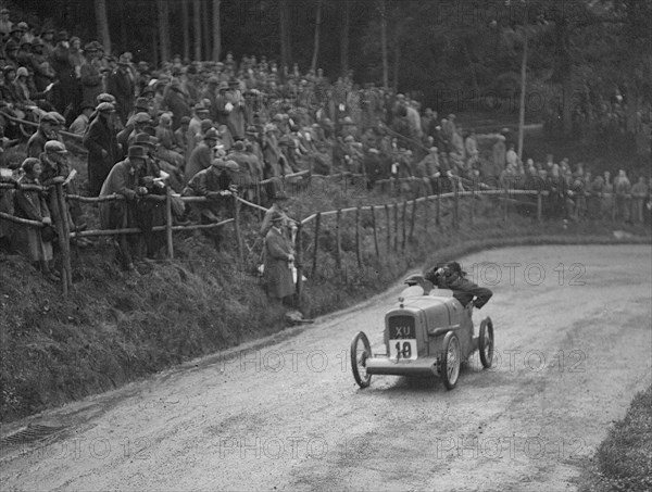 Austin 7 Gordon England Brooklands at the MAC Shelsley Walsh Hillclimb, Worcestershire, 1927. Artist: Bill Brunell.