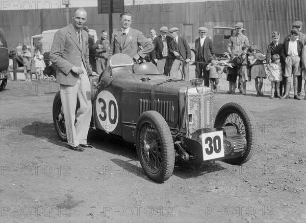 MG C type Midget of Frank Stanley Barnes at the RAC TT Race, Ards Circuit, Belfast, 1932. Artist: Bill Brunell.