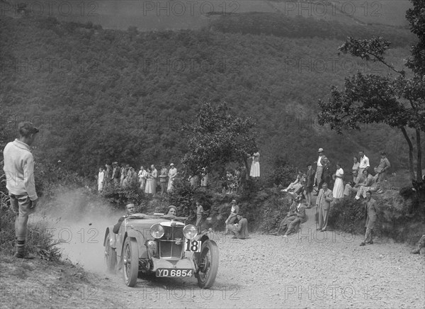 MG J2 of PS Flower competing in the Barnstaple Trial, c1935. Artist: Bill Brunell.