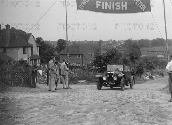 Star of AC Desch at the finish of the Middlesex County AC Hill Climb, c1930. Artist: Bill Brunell.