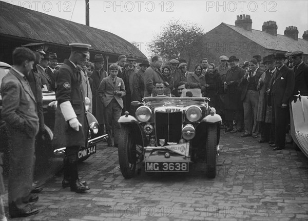 MG PA of AC Sears at the RAC Rally, 1939. Artist: Bill Brunell.