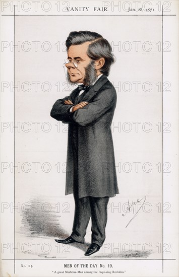 Thomas Henry Huxley, British biologist, 1871. Artist: Carlo Pellegrini