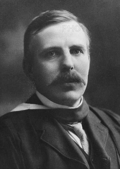 Ernest Rutherford (1871-1937), Nobel prize-winning atomic physicist, c1908. Artist: Unknown