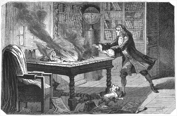 Isaac Newton, English scientist and mathematician, 1874. Artist: Unknown