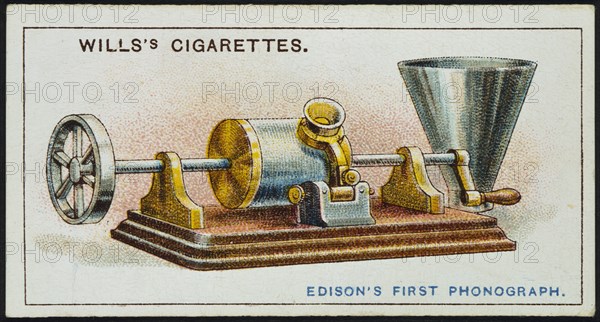 Thomas Alva Edison's first Phonograph, 1878 (1915). Artist: Unknown