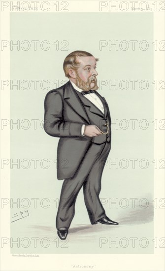 Richard Anthony Proctor, English astronomer, mathematician and popular science writer, 1883. Artist: Spy