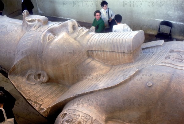 Head of colossal statue of Rameses II, Memphis, Egypt, c13th century BC. Artist: Unknown