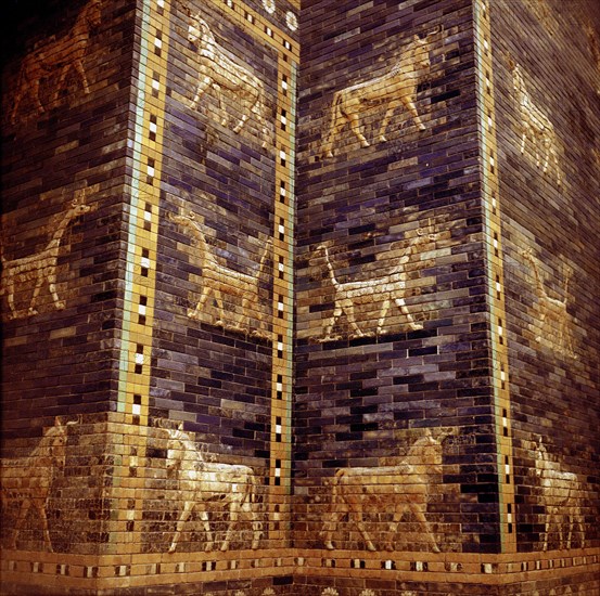 Detail of the Ishtar Gate, Babylon, c604-c562 BC. Artist: Unknown