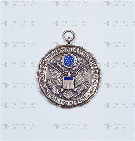 Silver contestants medal, USGA Amateur Championship, 1894. Artist: Unknown