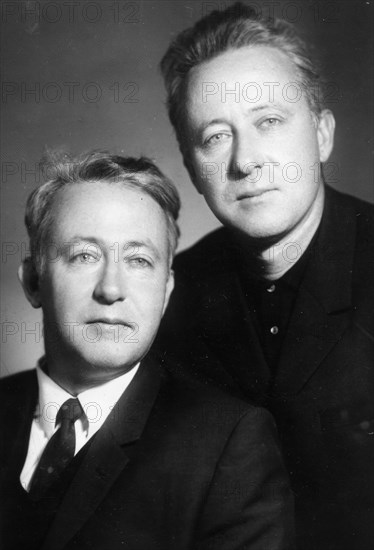 Roy Medvedev (1925- ), and Zhores Medvedev (1925- ), Soviet historians. Artist: Unknown