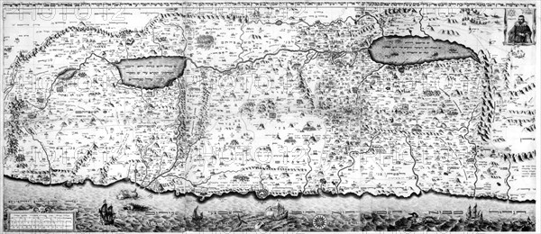 Map of Palestine, 17th century. Artist: Unknown