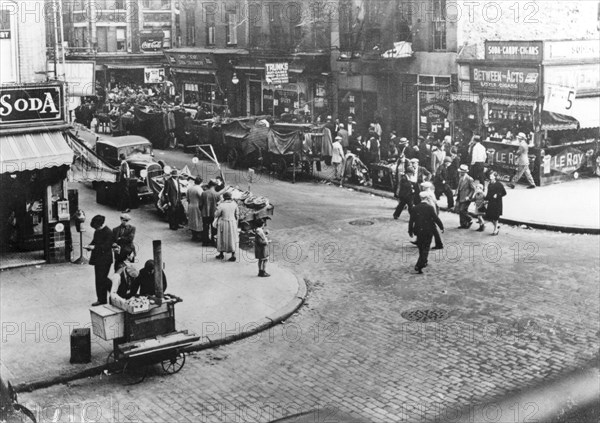 Street scene, USA, 1920s. Artist: Unknown