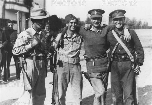 Members of the Special Night Squads in British Army uniform, Palestine, c1938-1939. Artist: Unknown