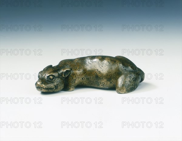 Bronze spotted dog-like animal, Tang dynasty, China, 618-906. Artist: Unknown