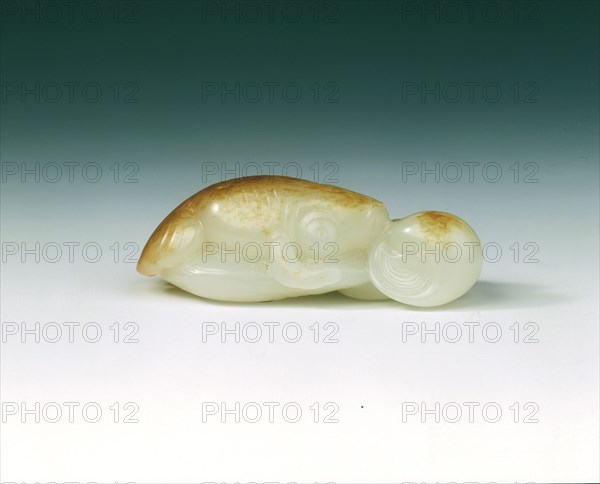 Jade goldfish and shells, Qing dynasty, China, probably early 18th century. Artist: Unknown