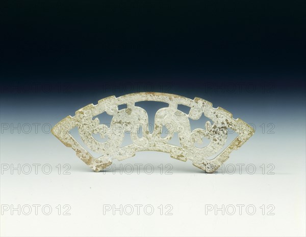 Jade reticulated huang dragon pendant, Warring States period, China, 475-221 BC. Artist: Unknown