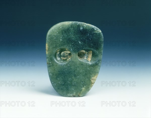 Jade human mask, neolithic, Hongshan type, northern China, c3500-2200 BC. Artist: Unknown