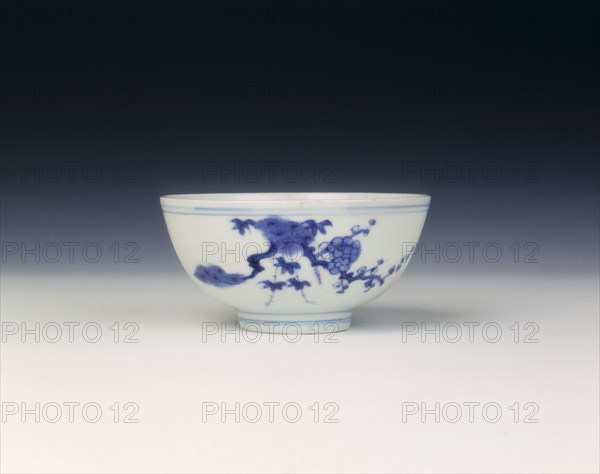 Blue and white bowl, Ming dynasty, Tianqi period, China, 1621-1627. Artist: Unknown