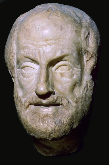 Bust of the Greek philosopher Aristotle, 4th century BC. Artist: Unknown