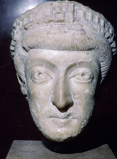 Bust of Theodosius II, 5th century. Artist: Unknown