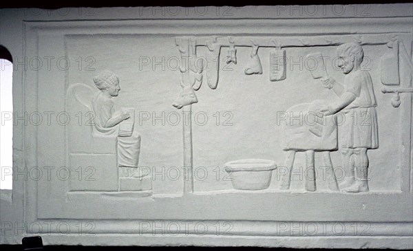 Roman relief of a butcher's shop. Artist: Unknown