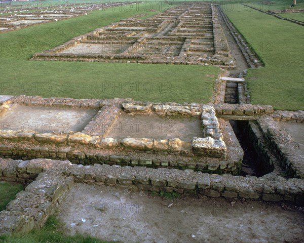 West corner of the Roman fortress at Caerleon, 2nd century. Artist: Unknown