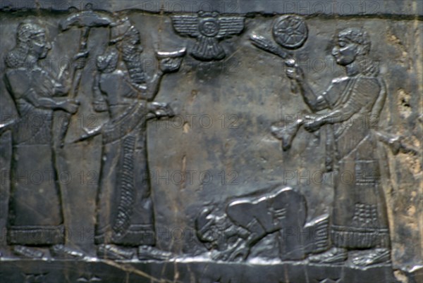 The Black Obelisk of Shalmaneser III, Neo-Assyrian, c858-c824 BC. Artist: Unknown