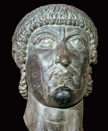 Bronze head of Constantine I, 3rd century BC. Artist: Unknown