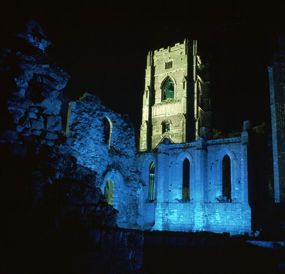 Fountains Abbey, illuminated, 12th century. Artist: Unknown