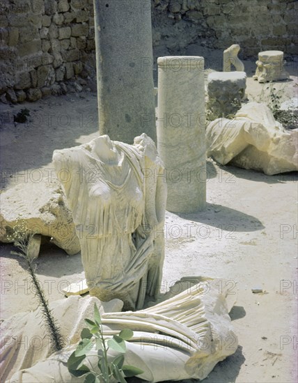 Remains of the Roman town of Caesarea, 1st century. Artist: Unknown