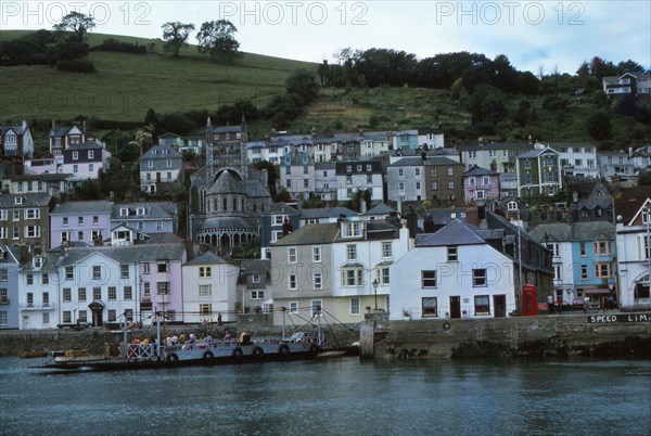 River Dart and ferry, Dartsmouth, Devon, 20th century. Artist: CM Dixon.