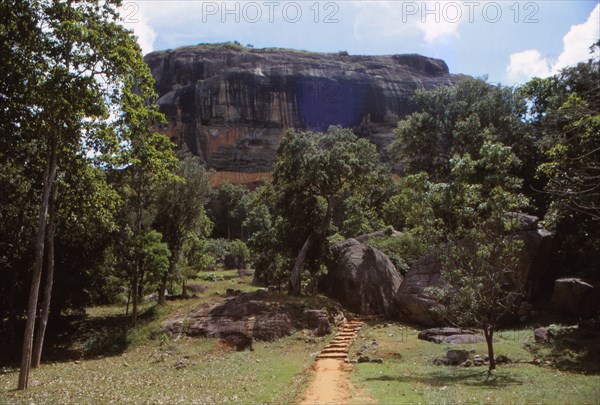 Sigiriya Gardens below Rock Fortress, Sri Lanka. 20th century. Artist: CM Dixon.