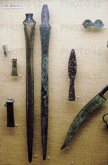 Two Bronze, Celtic Iron Age Sword Blades, France, 800BC-400 BC. Artist ...