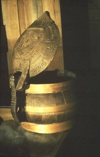 Viking Eating Vessels carved wth personal design, c8th-mid 11th century.   Artist: Unknown.