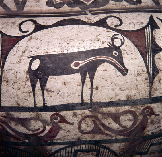 Hunting Magic, Design on pottery vessel, Zuni tribe, Pueblo Indian. Artist: Unknown.