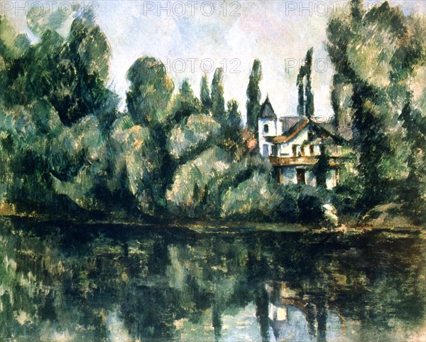 'The Banks of the Marne, Villa on the Bank of a River', c1888.  Artist: Paul Cezanne