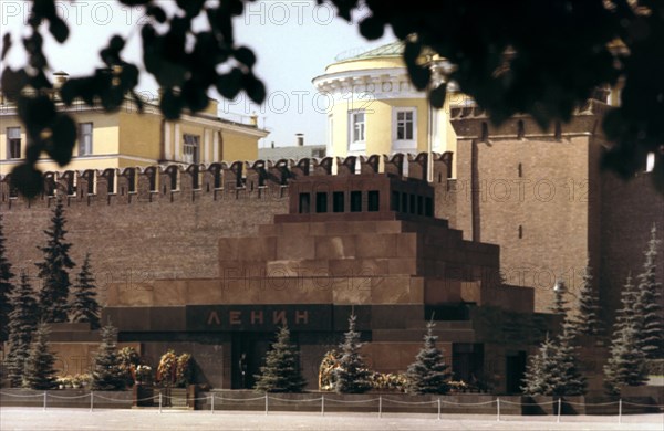 Lenin's mausoleum, Red Square, Moscow, 1980. Artist: Unknown