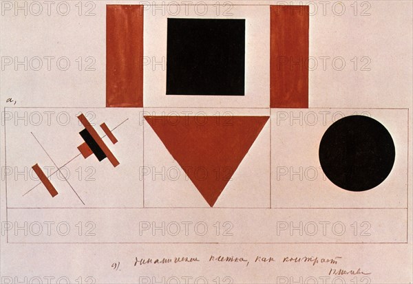 'Design for the Speaker's Rostrum, 1919.  Artist: Kazimir Malevich